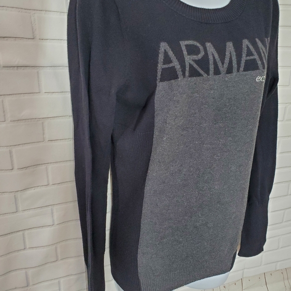 Armani Exchange Black and Gray Sweater - Picture 4 of 6